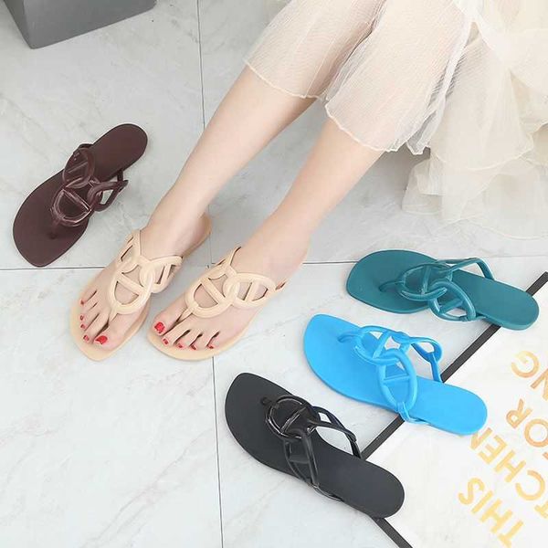 

new arrive designer women h egerie slipper luxury lady egerie flat sandals jf0l summer beach flip casual shoes perfect gift
