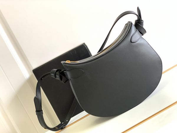 

198008 new women's shoulder bag high-end quality crossbody bag french satin cowhide satchel bag simple and versatile daily commute esse