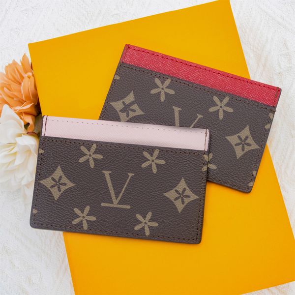 

mini card cover key wallets cardholder luxury designer wallets m60703 womens men key pouch totes passport holders genuine leather coin purse, Brown;gray