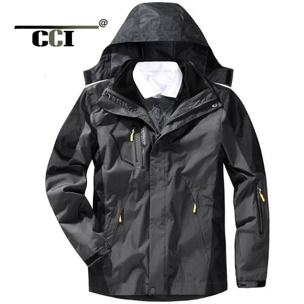 

mens jackets cci winter coat with plush and thickened waterproof windproof mountaineering jacket two piece set mc023 230731, Black;brown