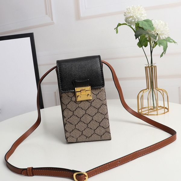 

fashion designer bag men and women leather phone bag mini portable shoulder bag multi-function wallet card bag 658229