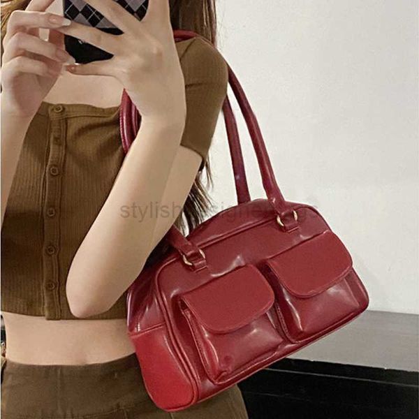 

totes shoulder bag women's tote bag niche design premium sense handbag retro large capacity casual double pocket handbagstylishdesigner
