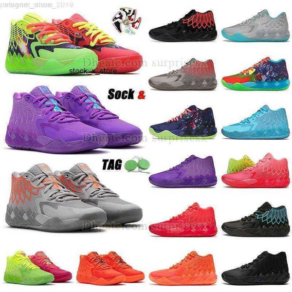 

boots authentic og lamelo ball mb.01 basketball shoes pumps men rick and morty melo lamelos balls mb1 mb01 outdoor platform shoe sneakers, Black