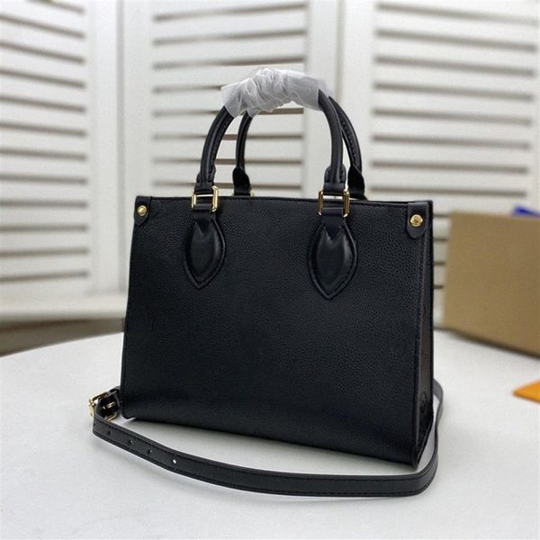 

designer onthego luxury brand tote bag handbags embossed by the pool fashion shoulder leather mm gm black shopping ba253n