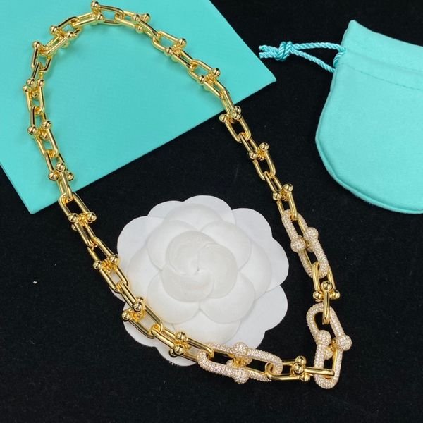 

designer jewelry luxury necklace designer necklace for women men brand horseshoe necklace vintage stainless steel gold diamond plating delic, Silver