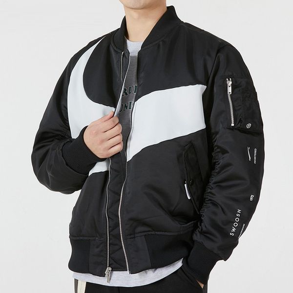 

mens jacket designer varsity jacket reversible bombers coat cotton parka overcoat casual woman thick warm down windbreaker clothing, Black;brown