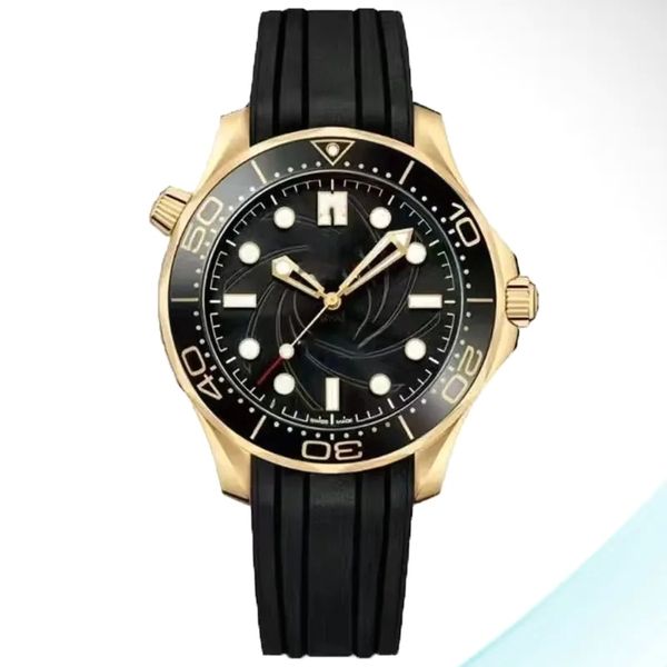 

hombre mens watches ome luxury watches automatic movement stainless steel montre luxe gold black wristwatch waterproof aaa fashion mechanica, Slivery;brown