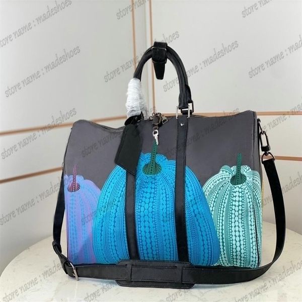 

yk keep 45cm dots travel bandouliere bag 3d painted embossed monograms pattern large capacity bright florescent color luxurys rain212b