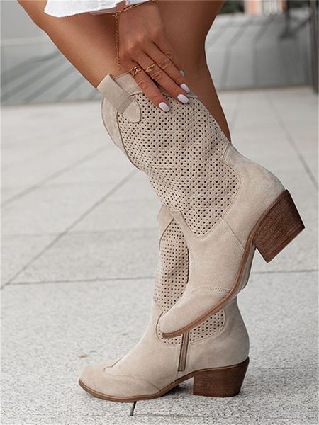 

boots women ankle boots winter designer fashion high heel women shoes plus size luxury faux suede elegant lady western boots 230729, Black