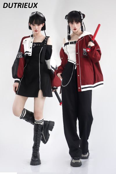 

womens jackets baseball coat autumn and winter casual jacket womens coat high street style casual jacket fashion baseball uniform 230729, Black;brown
