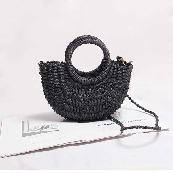 

totes 2019 new cross body upright bag portable handbag vacation bag shoulder woven bag latan small fresh beach bagstylishdesignerbags