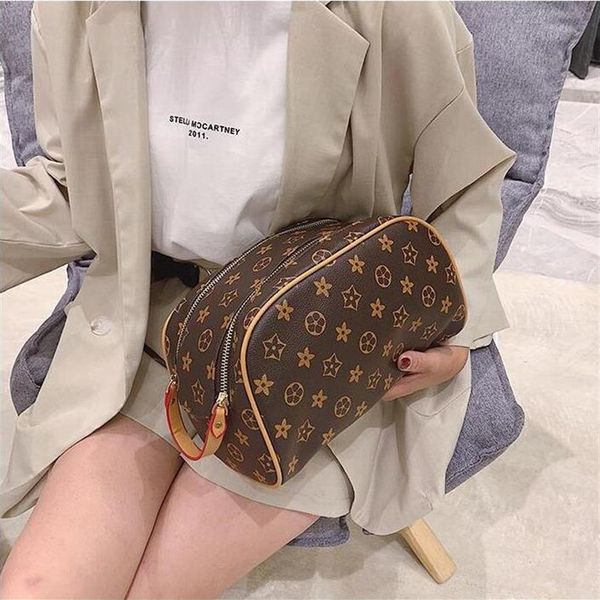 

women double zipper travelling toilet bag fashion designer wash bags large capacity cosmetic handbag makeup toiletry shower bag wi230m