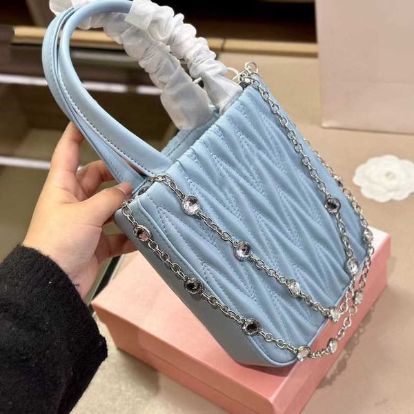 

designer bags miui tote women's bag crystal chain mini sheepskin bag crossbody bag 6kqk