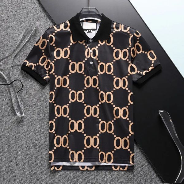 

2023 men's t-shirts mens designer polo t shirts clothes shoulder patchwork turnn-down collar polo shirt breathable tshirt luxury homme, White;black