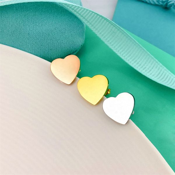 

heart earring please return to new york mini earrings womena s jewelry silver gold rose 3 color luxury designer jewellry fashion woman ear r, Golden;silver