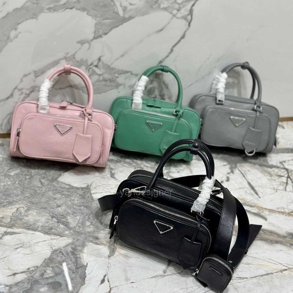 

prado designer bags 23 new pleated napa soft leather bag boston one shoulder crossbody handbag for women