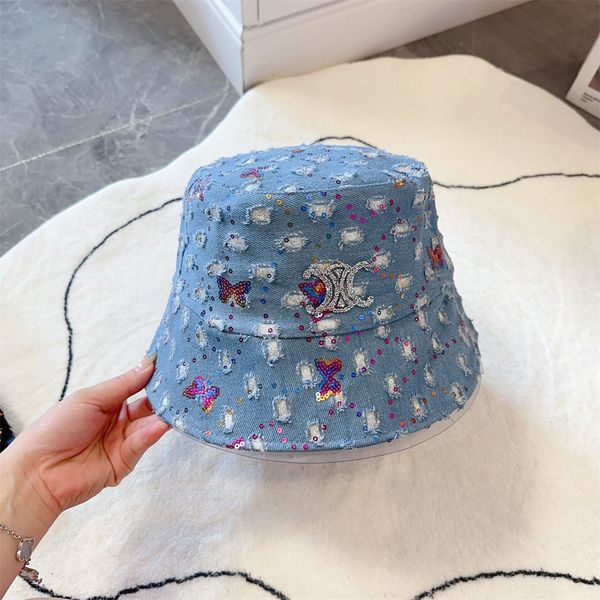 

wide brim hats bucket hats designers bucket hats faux mink fur temperament female autumn and winter buckets letters temperament fashion very, Blue;gray