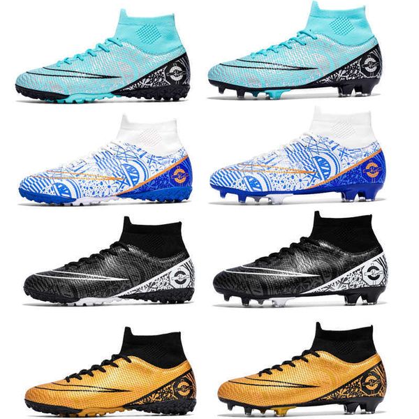 

mens football boots high soccer shoes anti-skid sneakers youth training shoes