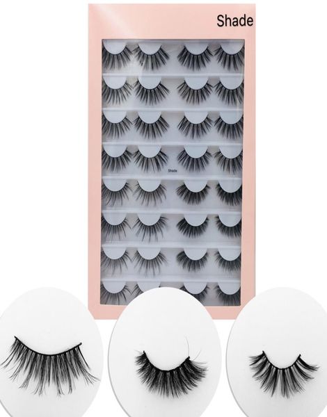 

16 pairs multipack faux 3d mink eyelashes handmade wispy fluffy long false lashes natural makeup tools eye lash9604073