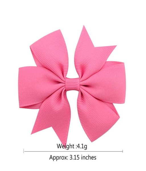 

ins 40 colors 3 inches kids girls solid bow hairclip colorful ribbon clip baby hair accessories5086801, Slivery;white