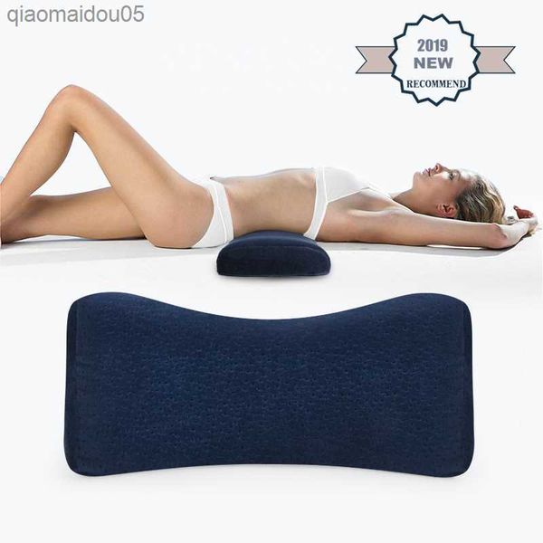 

memory foam sleeping pillow for lower back pain orthopedic lumbar support cushion side sleepers pregnancy maternity bed pillows l230712