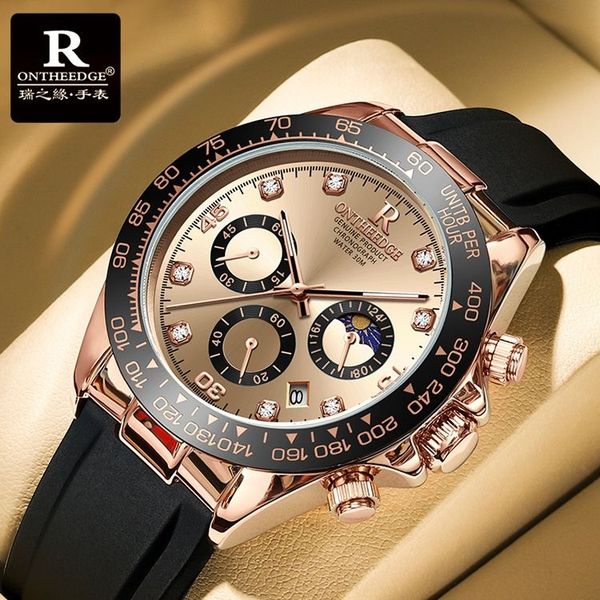 

fashion designer panda watch non-mechanical multi-function luminous meter second waterproof men's quartz watch tape, Slivery;black