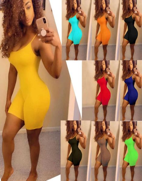 

womens summer clothing sling jumpsuits v neck sleeveless biker shorts rompers onesies clubwear bodysuit playsuits streetwear 7811542, Black;white