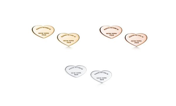 

designer earrings stud piercing fashion for women silver and gold heart style party292g5824485, Golden;silver