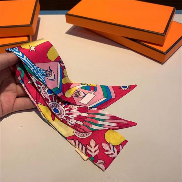 

designer silk cravat hairband belt ladies fashion cravats trends versatile 4 styles259o, Black;purple