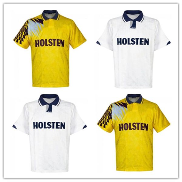 

klinsmann 08 09 vintage football shirt vintage gascoigne anderton sheringham 90 98 91 1982 tottenham ferdinand 92 94 95 classic football shi, Black;yellow