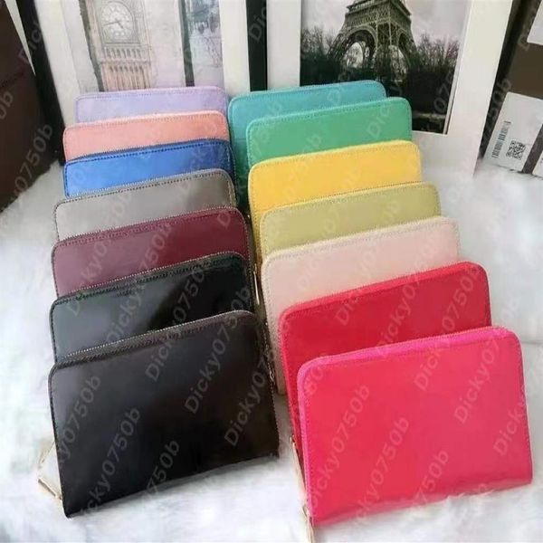 

wallets shinny patent leather embossing long coin purse women designer bags card holder women zipper purses fashion mens wallet wh211d, Red;black