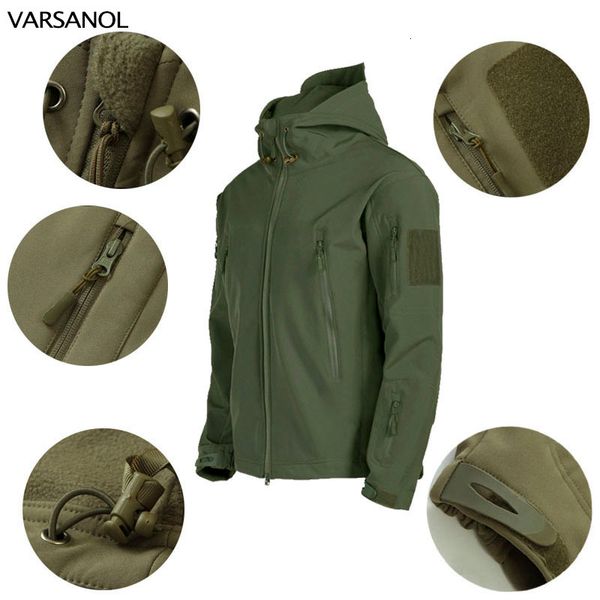 

mens jackets varsanol military waterproof men winter outdoor thermal tactical hooded jacket coat sports hiking army clothes 3xl 230729, Black;brown