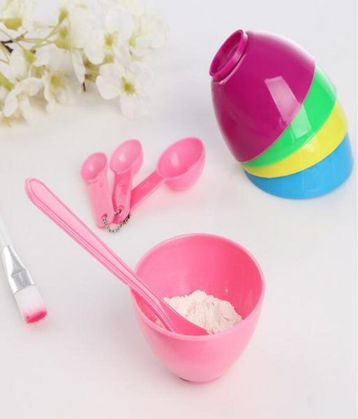 

new health 4 in 1 diy facial mask mixing bowl brush spoon stick tool face care set xb15032047