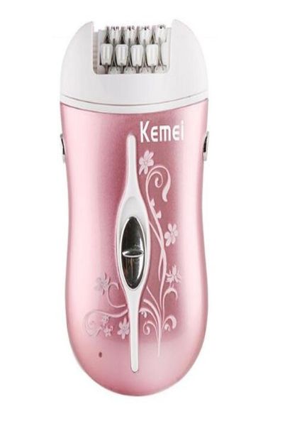 

kemei km6031 rechargeable 3 in 1 lady epilator electric hair remover hair shaver removal for women foot care trimmer device depil2250076