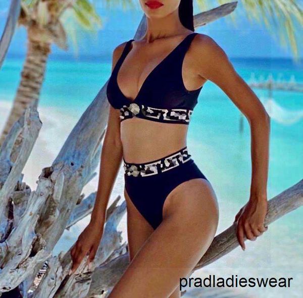 

tankinis women bandage bathing suit fashion letter print swimwear thongs bra short set beach party push up swim wear black, White;black