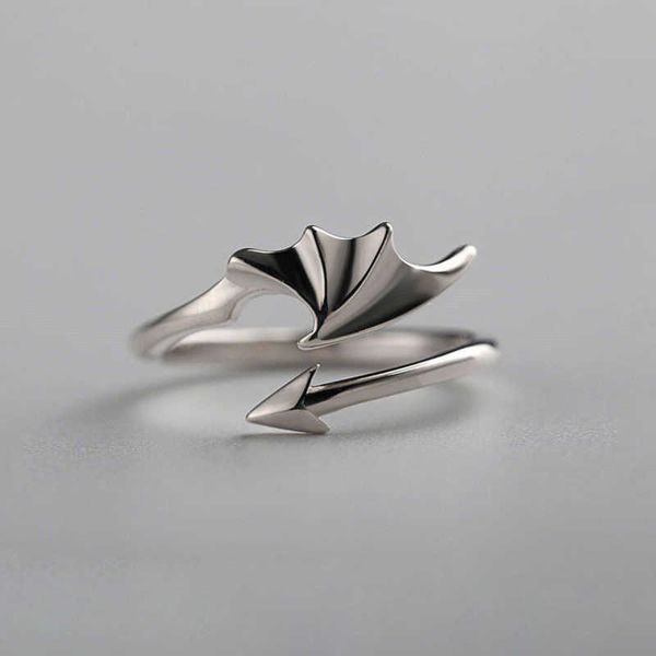 

new charm women wings rings metal silver color romantic girl gift pterodactyl ring for party ladies fashion men jewelry 3yd5