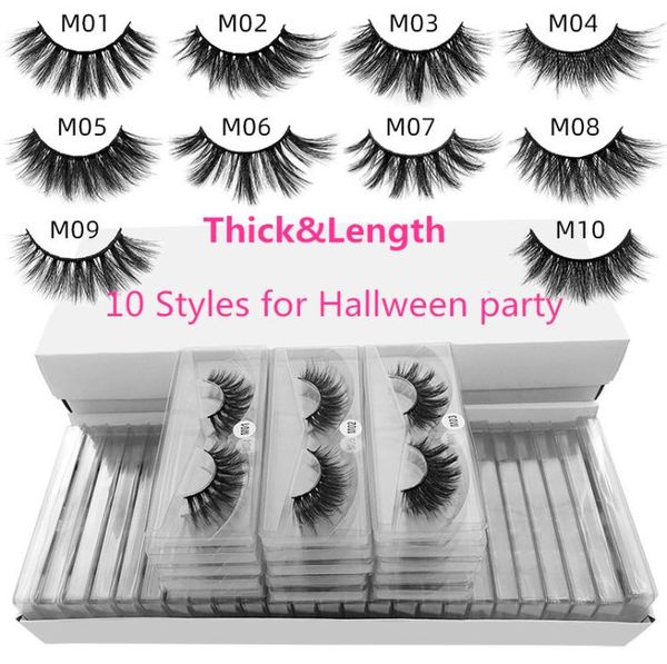 

20 pairs mink eyelashes in bulk mix 10 styles 3d natural long false eyelashes whole hand made lash vendors makeup6713813