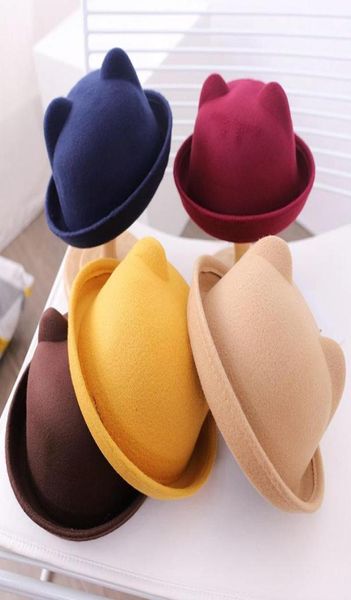 

hair accessories solid color cat ears british retro hat summer girl sun hats korean version allmatch casual basin bowler capshair2037496, Slivery;white