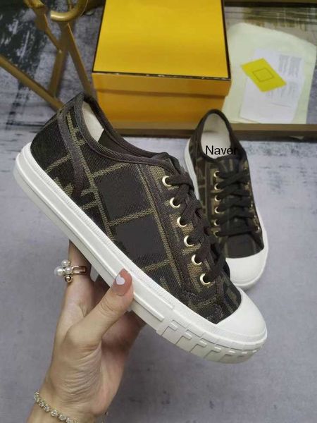 

walking fendly ff s luxury white eu35-45 leather sneaker shoes for men low- lace-up sneakers shoes fabric calfskin couple casual, Black