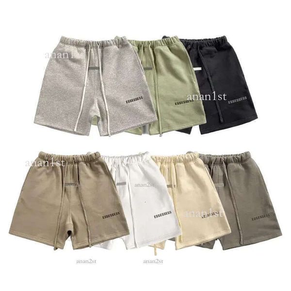 

2023 men women ess uniex short clothing apparel cotton sport fahion short deigner street style tide knee length hortz, White;black