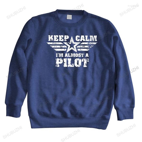 

men's hoodies autumn hoodie keep calm i am almost a pilot sweatshirts funny gift for letter printed mens sweatshirt euro size, Black