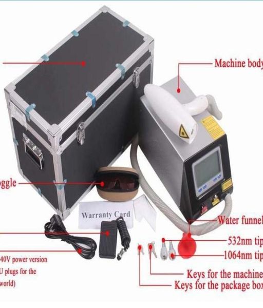 

professional q switched nd yag tattoo removal machines skin care eyebrow cleaner pigment freckle spots removal equipment8868553, Black