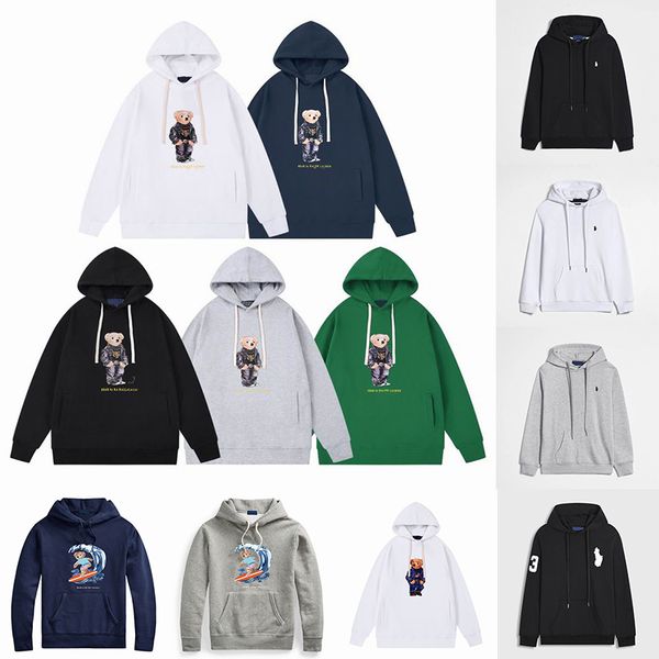 

designer mens hoodies sweatshirts autumn and winter men hoodie loose horse jackets polo mens clothig asian size m- xxl, Black