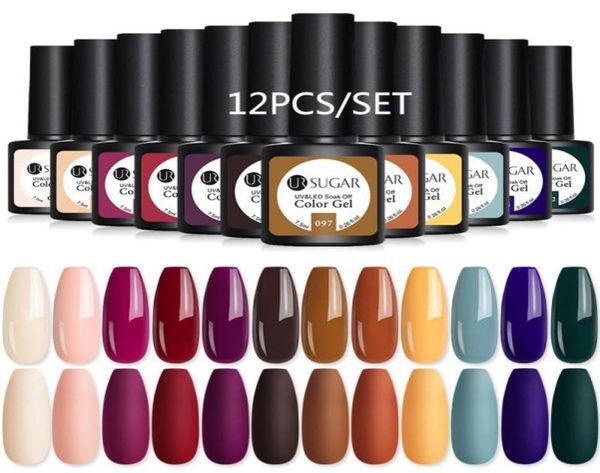 

nail art kits ur sugar colors gel polish set semi permanent uv led varnish for manicure soak off kit base coat4325259