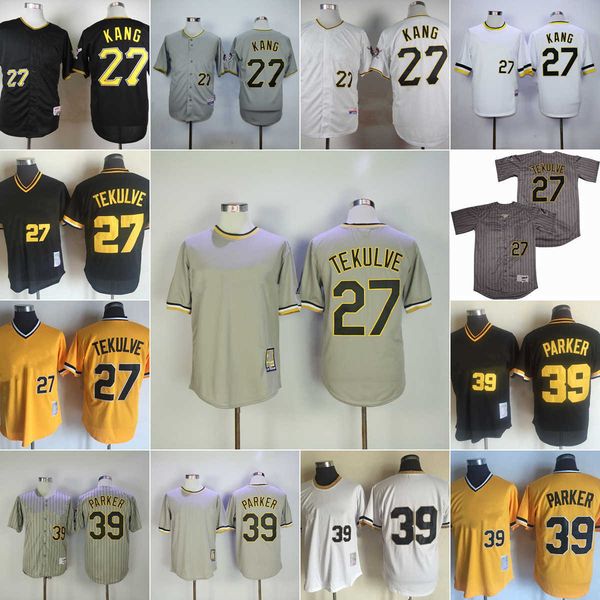 

vintage college mitchell and ness baseball 27 kent tekulve jerseys stitched 39 dave parker jersey breathable sport white grey yellow black p