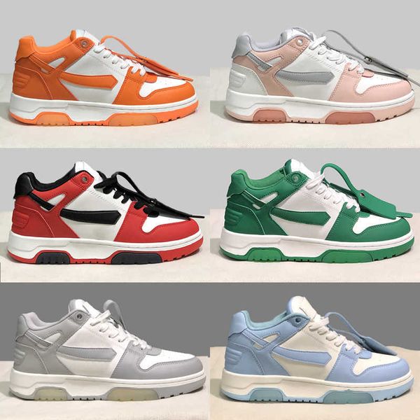 

2023 out of office sneaker designer offs casual shoes low white black leather for walking shoes mens womens loafers trainers platform sneak