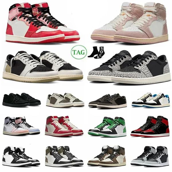 

skyline 1 1s basketball shoes for mens womens lows white black coment pink lost found black phantom reverse dark mocha denim low sneakers 36