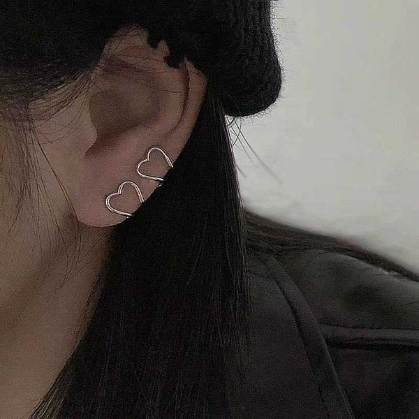 

fashion zircon hairpin shape clip earrings unique metal no piercing ear cuff trendy punk geometric ear clips for women jewelry 59z5, Silver