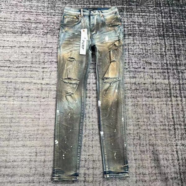 

purple jeans designer jeans mens jeans pants pantalones mens jeans ripped jeans straight regular jeans denim tears washed old jeans long jea, Blue