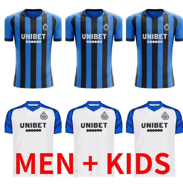 

23 24 club brugge soccer jerseys kids kit 2023 2024 maillot foot home away football shirt fan player version jutgla lang meijer onyedika buc, Black;yellow